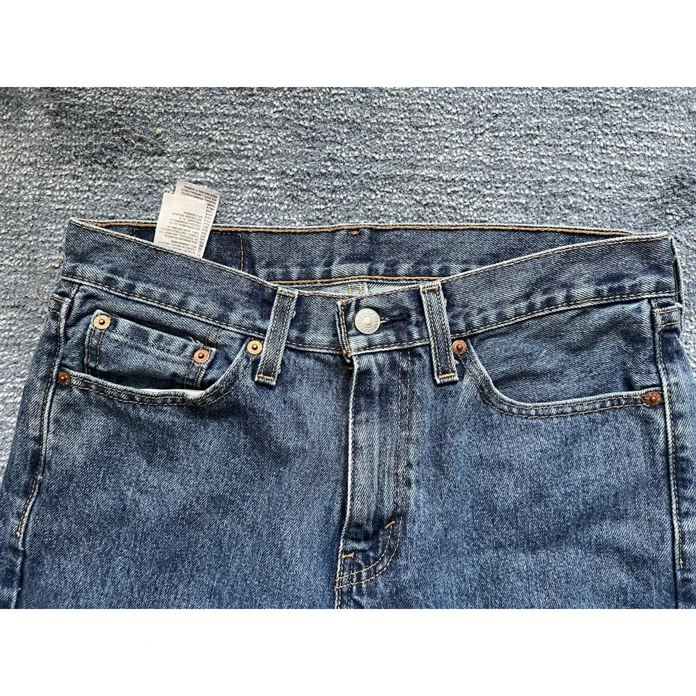 Levi's 505 Regular Fit Men's Jeans 30x32‎ Zip Fly Dark Wash Classic Straight Leg